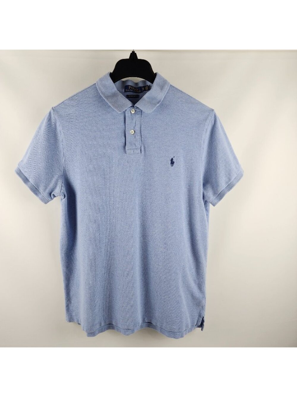Polo Ralph Lauren Shirt Men XL Blue Slim Fit S/S Polo